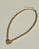 Small Matte Heart Necklace in Yellow Gold-Jewlery-Paula Rosen-Mercantile Portland