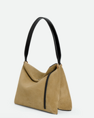 Small Penelope Tote in Khaki Suede-Handbags-Wandler-ACAISBLK-OS-Mercantile Portland