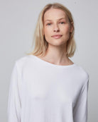 Soft Touch 3/4-Sleeve Boat-Neck Top-T-Shirts-Majestic Filatures-Black-1-Mercantile Portland