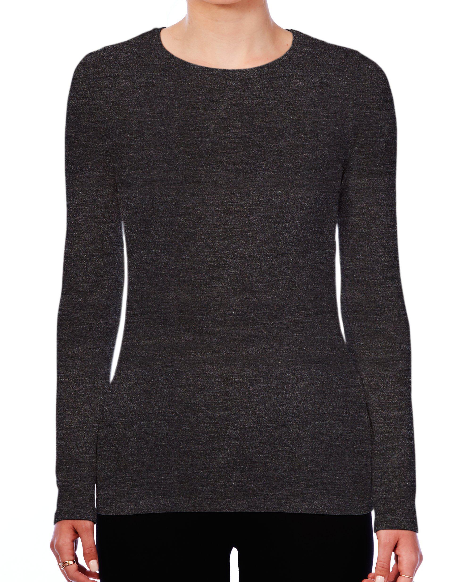 Soft Touch Crew Neck Long-Sleeve T-Shirt-Shirts-Majestic Filatures-Anthracite-1-Mercantile Portland
