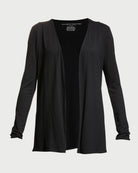 Soft Touch Open Cardigan-Sweaters-Majestic Filatures-Black-1-Mercantile Portland