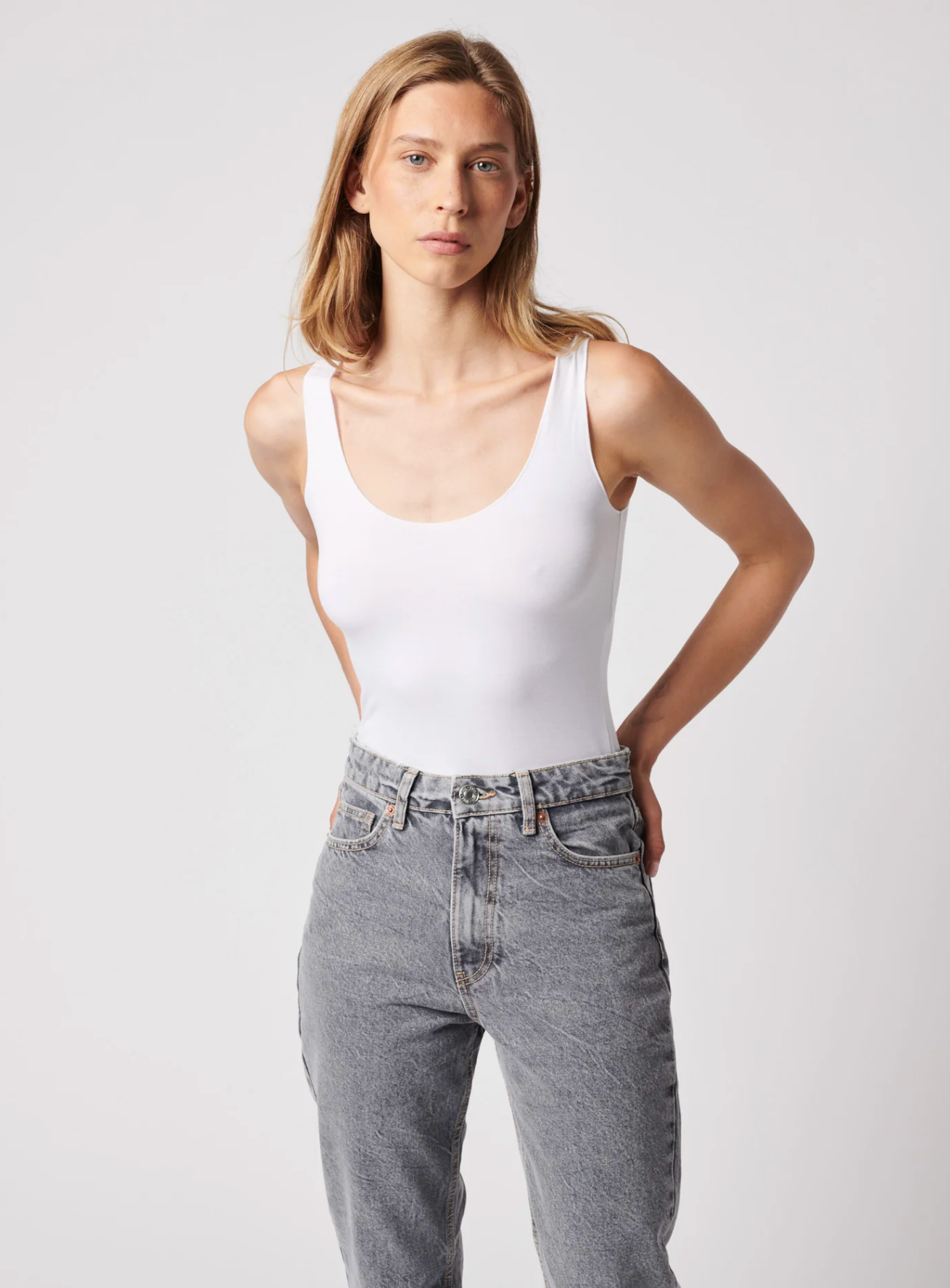Soft Touch Tank-Clothing-Majestic Filatures-White-1-Mercantile Portland