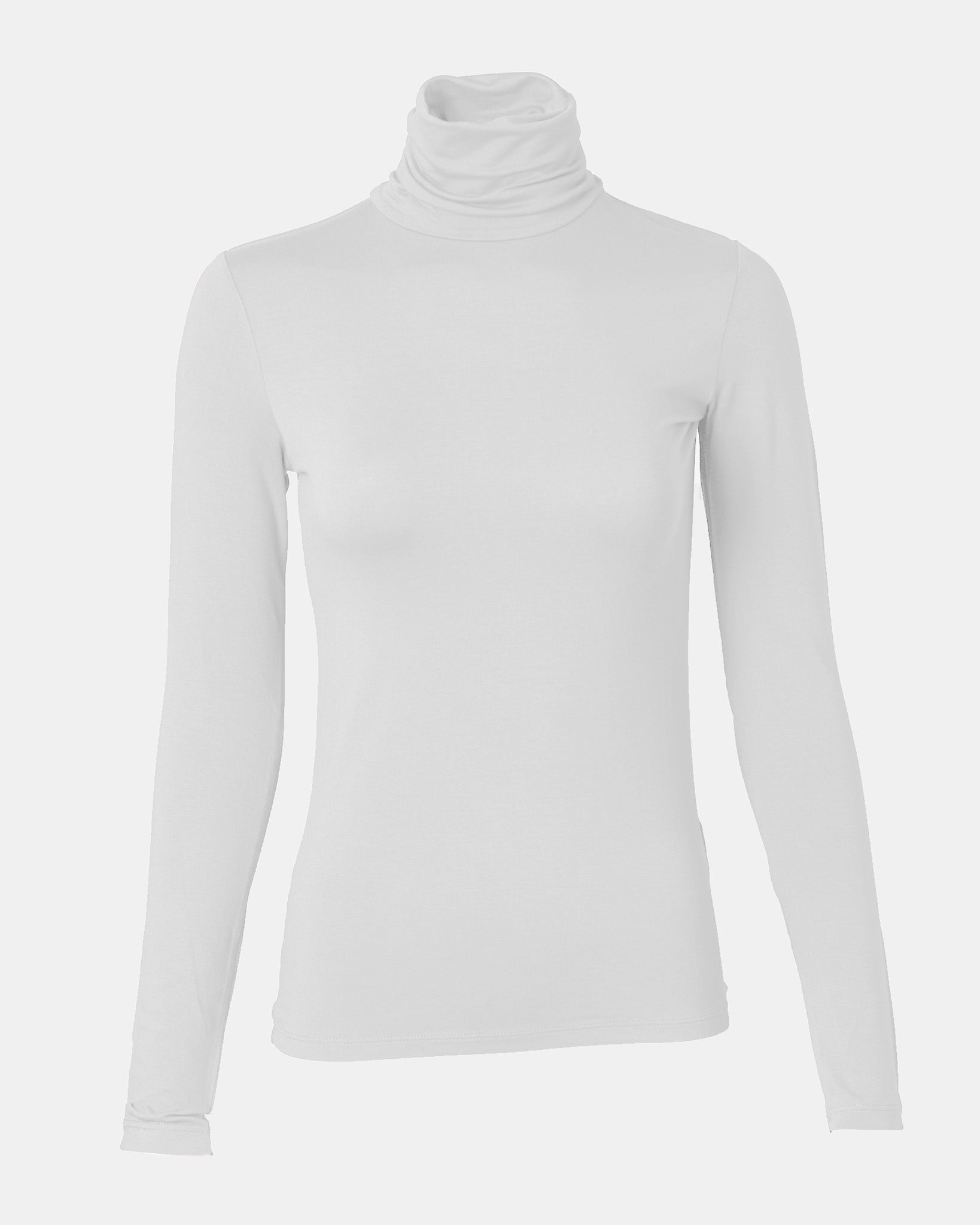 Soft Touch Turtleneck-Tops-Majestic Filatures-White-1-Mercantile Portland