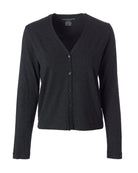 Soft Touch V Neck Cardigan-Sweaters-Majestic Filatures-Anthracite Chine-1-Mercantile Portland
