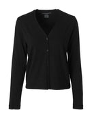 Soft Touch V Neck Cardigan-Sweaters-Majestic Filatures-Black-1-Mercantile Portland