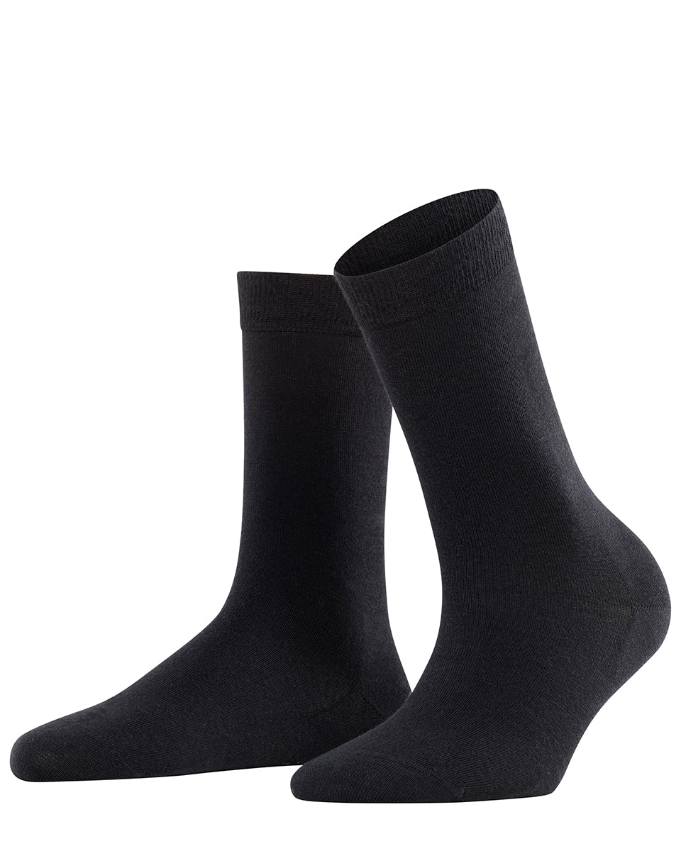 Softmerino Women Socks in Black-Socks-Falke-6.5/7.5-Mercantile Portland