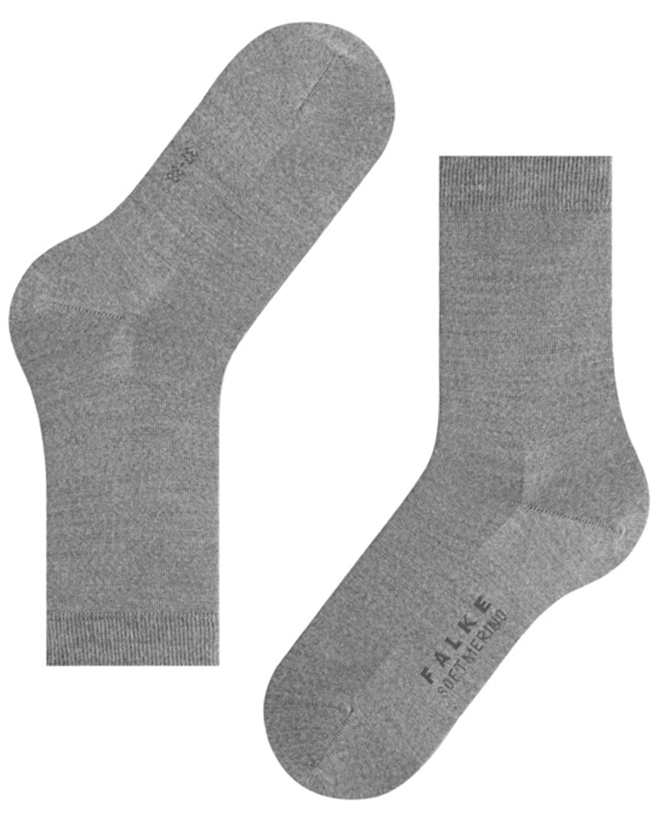 Softmerino Women Socks in Grey Mix-Socks-Falke-6.5/7.5-Mercantile Portland