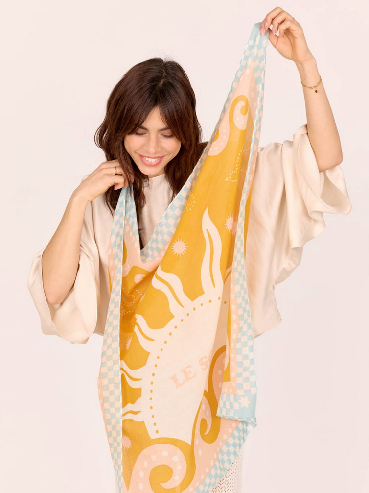 Solarium Scarf in Ochre-Accessories-Maradji-Yellow-OS-Mercantile Portland
