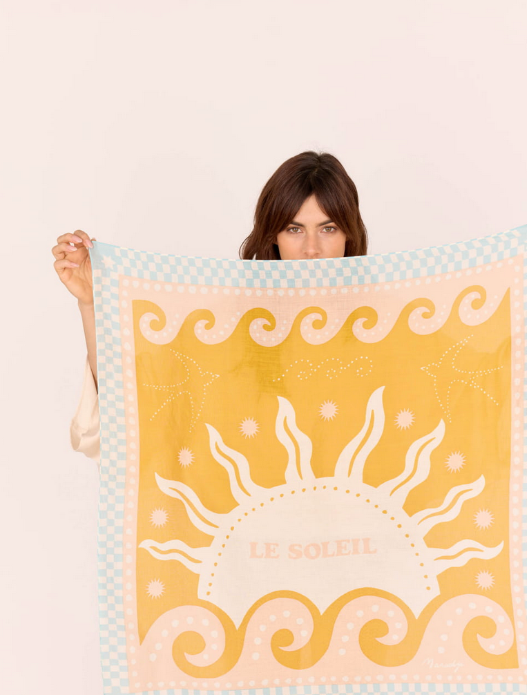 Solarium Scarf in Ochre-Accessories-Maradji-Yellow-OS-Mercantile Portland