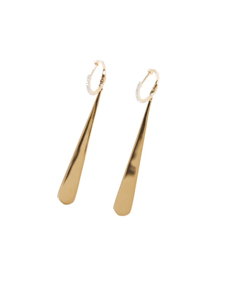 Solid Gold Teardrop Earrings-Accessories-Zofia Day-OS-Mercantile Portland