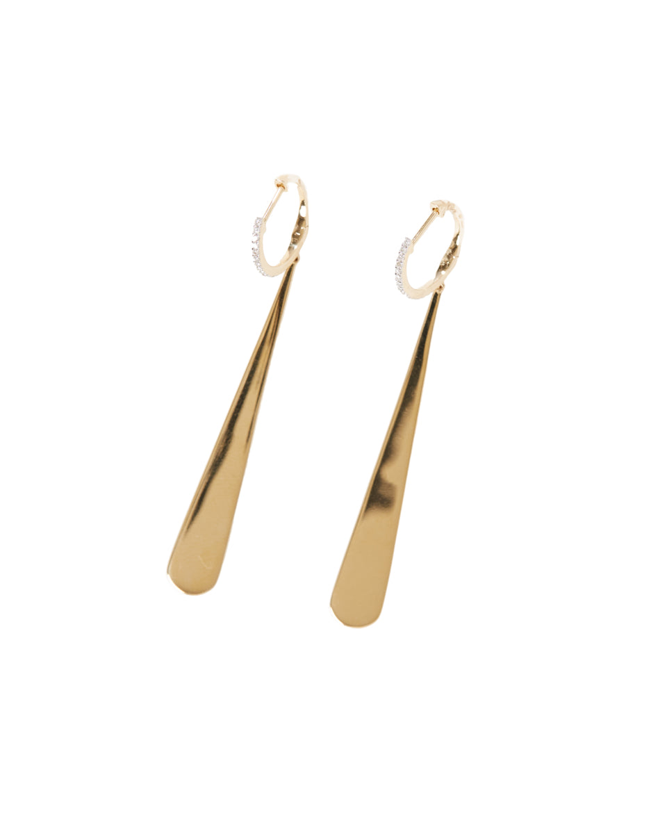 Solid Gold Teardrop Earrings-Jewelry-Zofia Day-OS-Mercantile Portland