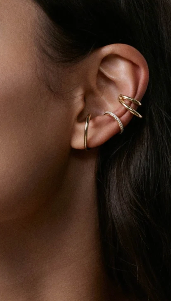 Sonder Pavé Ear Cuff-Jewelry-Otiumberg-Yellow Gold-OS-Mercantile Portland
