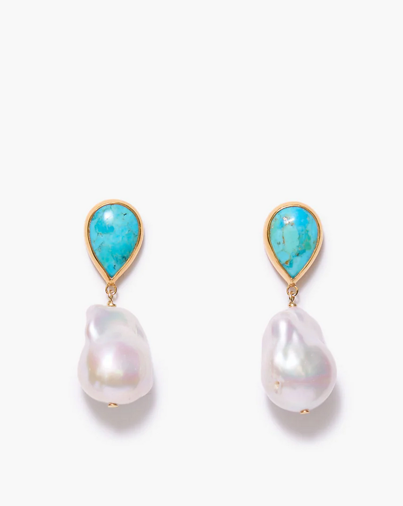 Sonora Turquoise Drop Earrings-Jewelry-Chan Luu-Turquoise-OS-Mercantile Portland