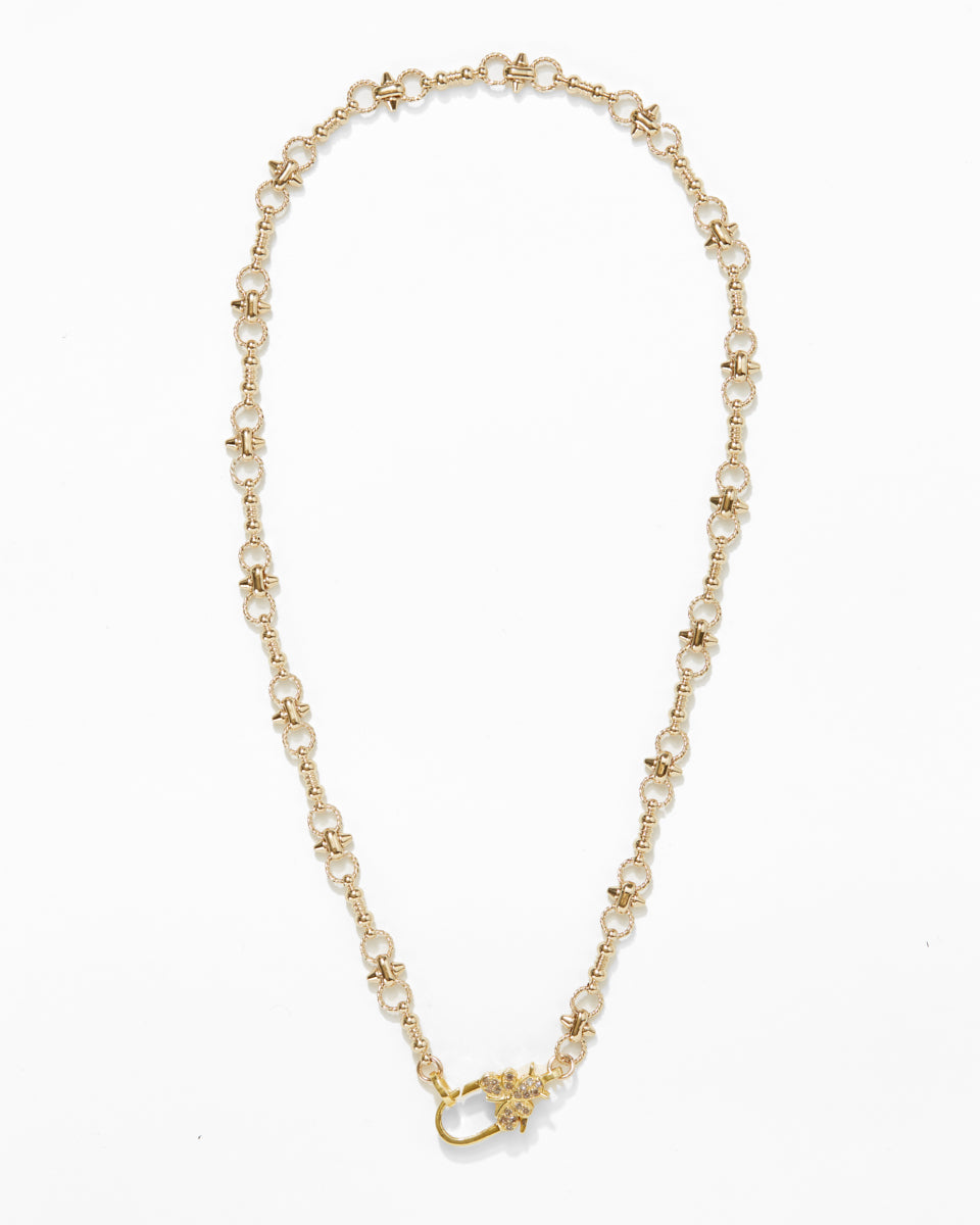Spike Bee Lock Necklace-Jewelry-Paula Rosen-OS-Mercantile Portland