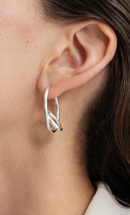 Spiralis Earring in Sterling Silver-Jewelry-Otiumberg-Silver-OS-Mercantile Portland