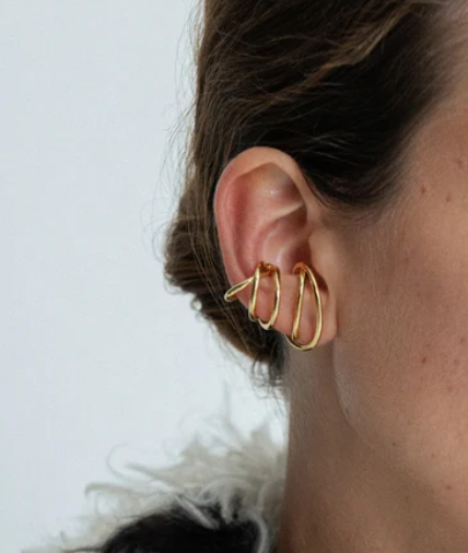 Spiralis Gold Ear Cuff-Jewelry-Otiumberg-Gold-OS-Mercantile Portland
