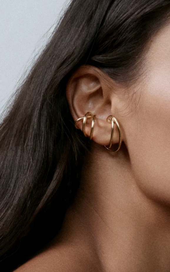 Spirals Ear Cuff-Jewelry-Otiumberg-Yellow Gold-OS-Mercantile Portland