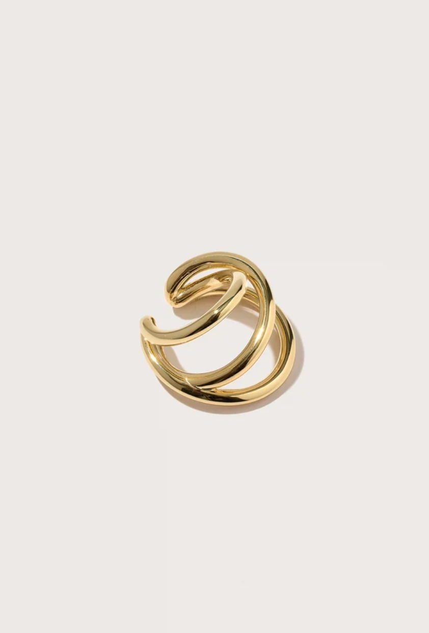 Spirals Ear Cuff-Jewelry-Otiumberg-Yellow Gold-OS-Mercantile Portland
