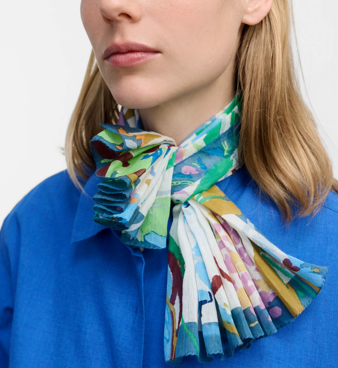 Square Bandana in Blue Floral-Scarves and Wraps-Épice-Blue Floral-OS-Mercantile Portland