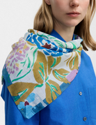 Square Bandana in Blue Floral-Scarves and Wraps-Épice-Blue Floral-OS-Mercantile Portland