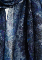 St Tropez Semi-Felted Print Shawl in Flower Blue-Scarves and Wraps-Mirror in the Sky-Flower Blue-OS-Mercantile Portland