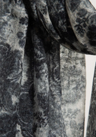 St Tropez Semi-Felted Print Shawl in Flower Grey-Scarves and Wraps-Mirror in the Sky-Flower Grey-OS-Mercantile Portland