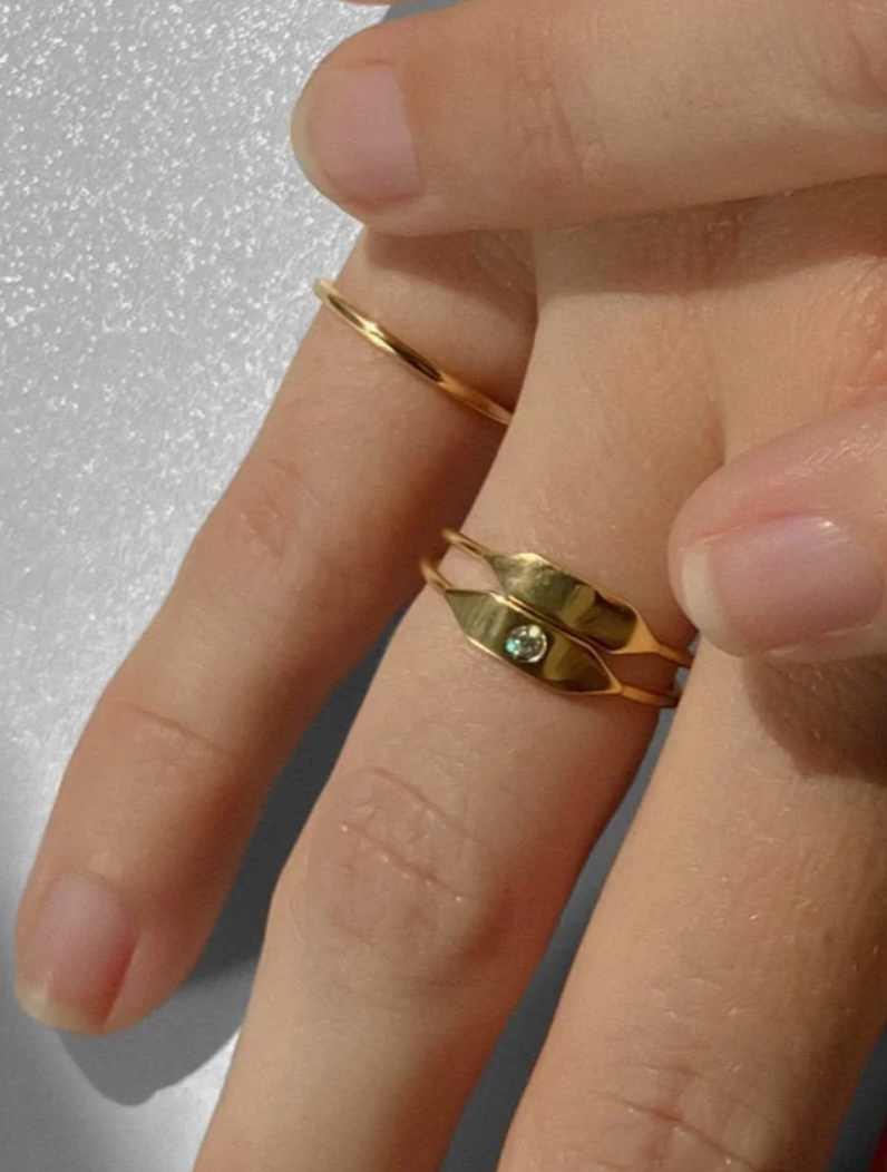 Stacking Signet Ring-Jewelry-Thatch-Gold-4-Mercantile Portland