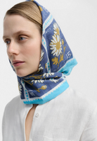 Stamps Square Bandana Scarf-Scarves and Wraps-Épice-Lavendar Stamp Print-OS-Mercantile Portland