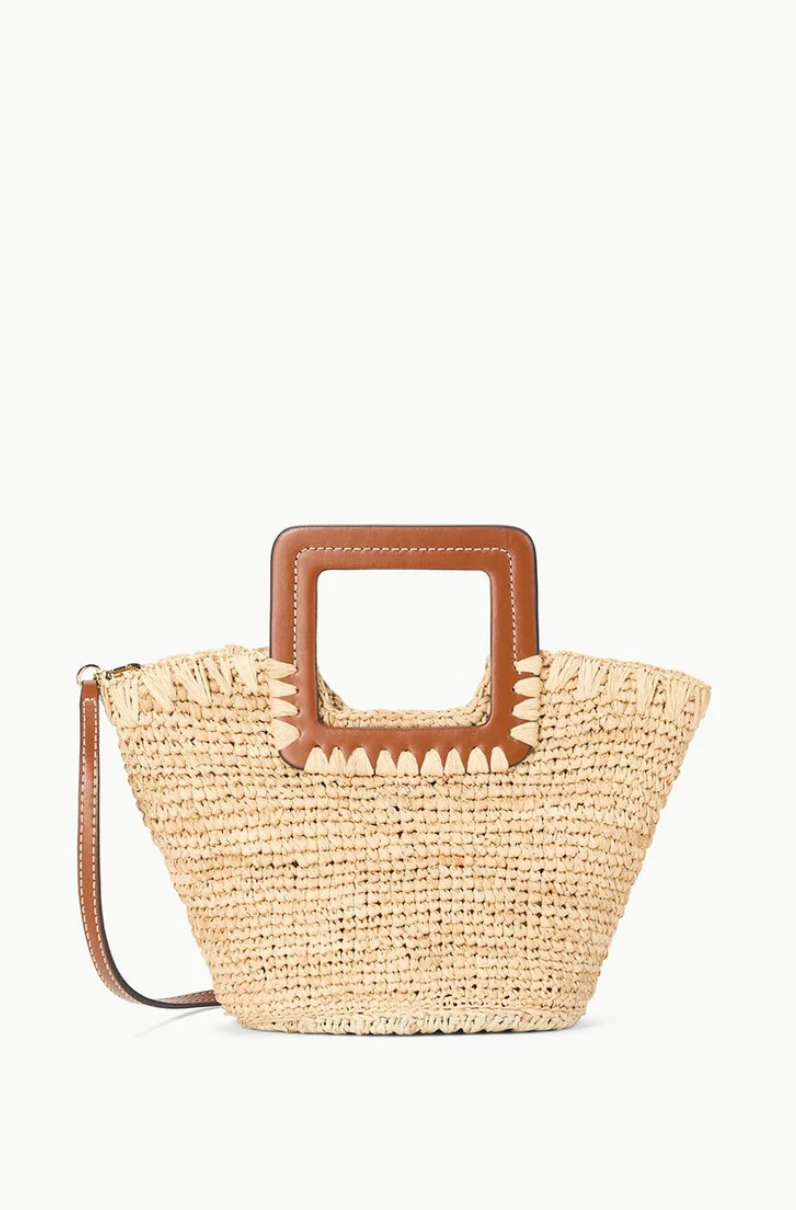 STAUD SHIRLEY RAFFIA MINI BUCKET-Handbags-STAUD-NTTN-OS-Mercantile Portland
