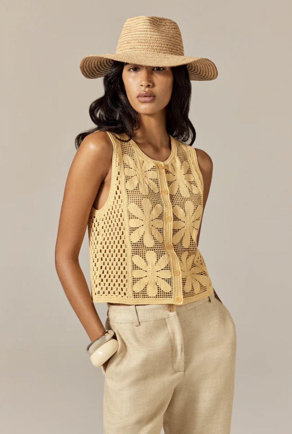 Steevie Raffia Fedora-Hats-Helen Kaminski-Natural-OS-Mercantile Portland