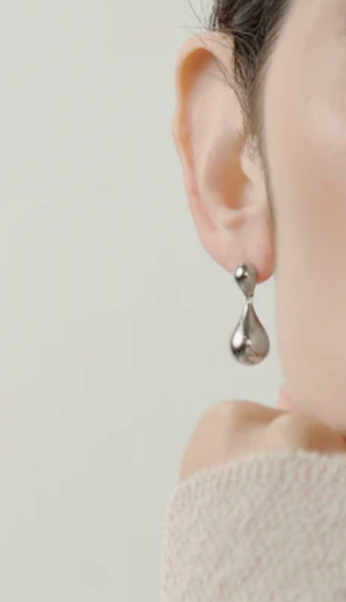 Stilla Duo Earrings in Sterling Silver-Jewelry-Otiumberg-Silver-OS-Mercantile Portland
