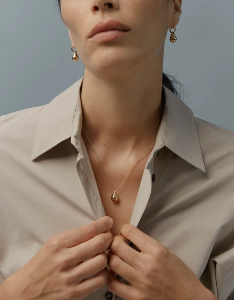 Stilla Earrings in Gold Vermeil-Jewelry-Otiumberg-Yellow Gold-OS-Mercantile Portland