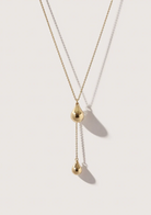 Stilla Lariat Necklace in Gold-Jewelry-Otiumberg-Gold-OS-Mercantile Portland