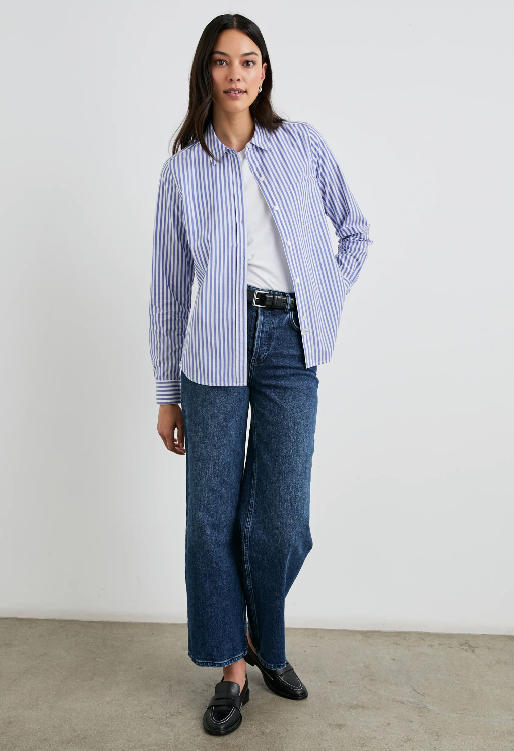 Stina Shirt-Clothing-RAILS-Mariner White Stripe-XS-Mercantile Portland