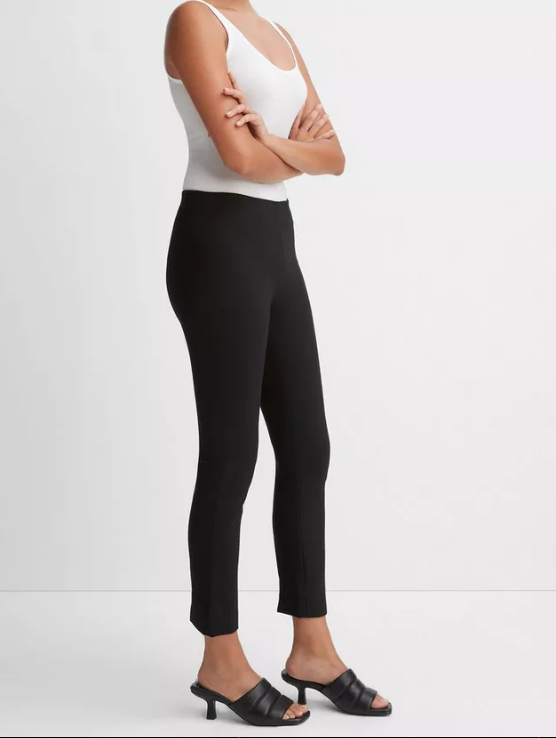 Stitch Front Seam Ponte Legging-Clothing-Vince-Black-XXS-Mercantile Portland