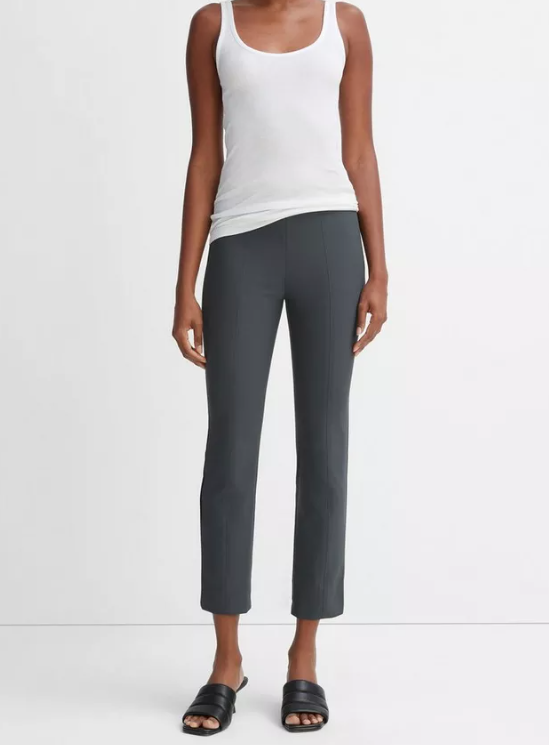 Stitch Front Seam Ponte Legging-Clothing-Vince-Dark Grey-XXS-Mercantile Portland