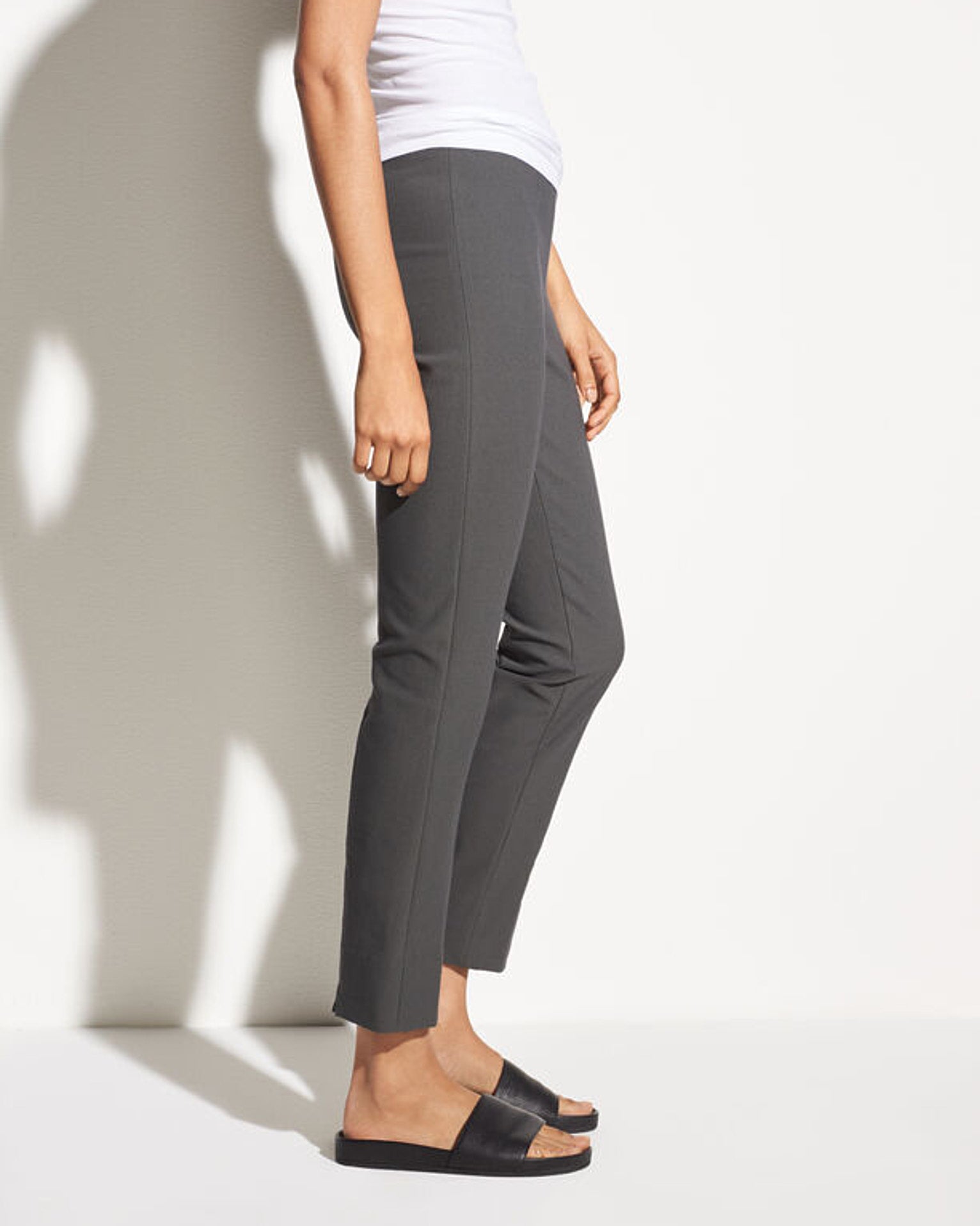 Stitch Front Seam Ponte Legging-Pants-Vince-Black-XS-Mercantile Portland