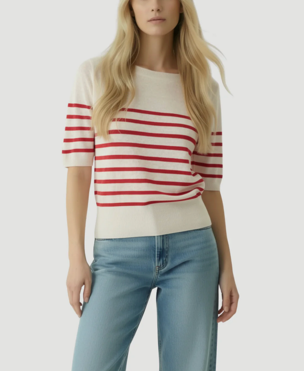 Stretch Linen Stripe Boatneck Top-Tops-Majestic Filatures-Amore Stripe-1-Mercantile Portland