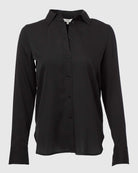 Stretch-Silk Blouse-Denim-Vince-Optic White_Vince-XS-Mercantile Portland