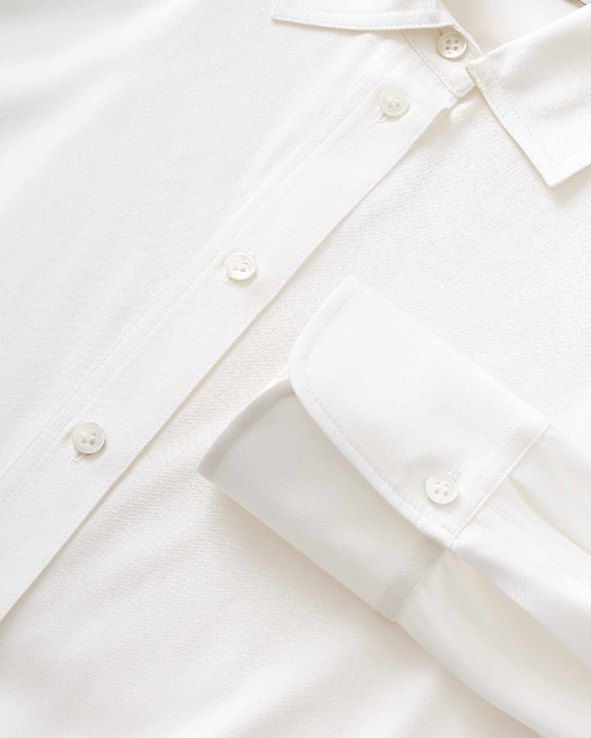 Stretch-Silk Shirt-Shirts-Vince-Optic White-XS-Mercantile Portland
