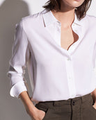 Stretch-Silk Shirt-Shirts-Vince-Optic White-XS-Mercantile Portland