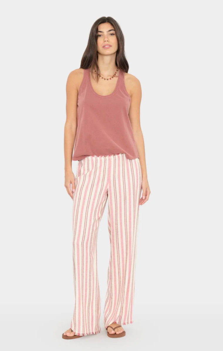 Stripe Joseph Pant in Dusty Pink-Clothing-Xirena-Dusty Pink-XS-Mercantile Portland