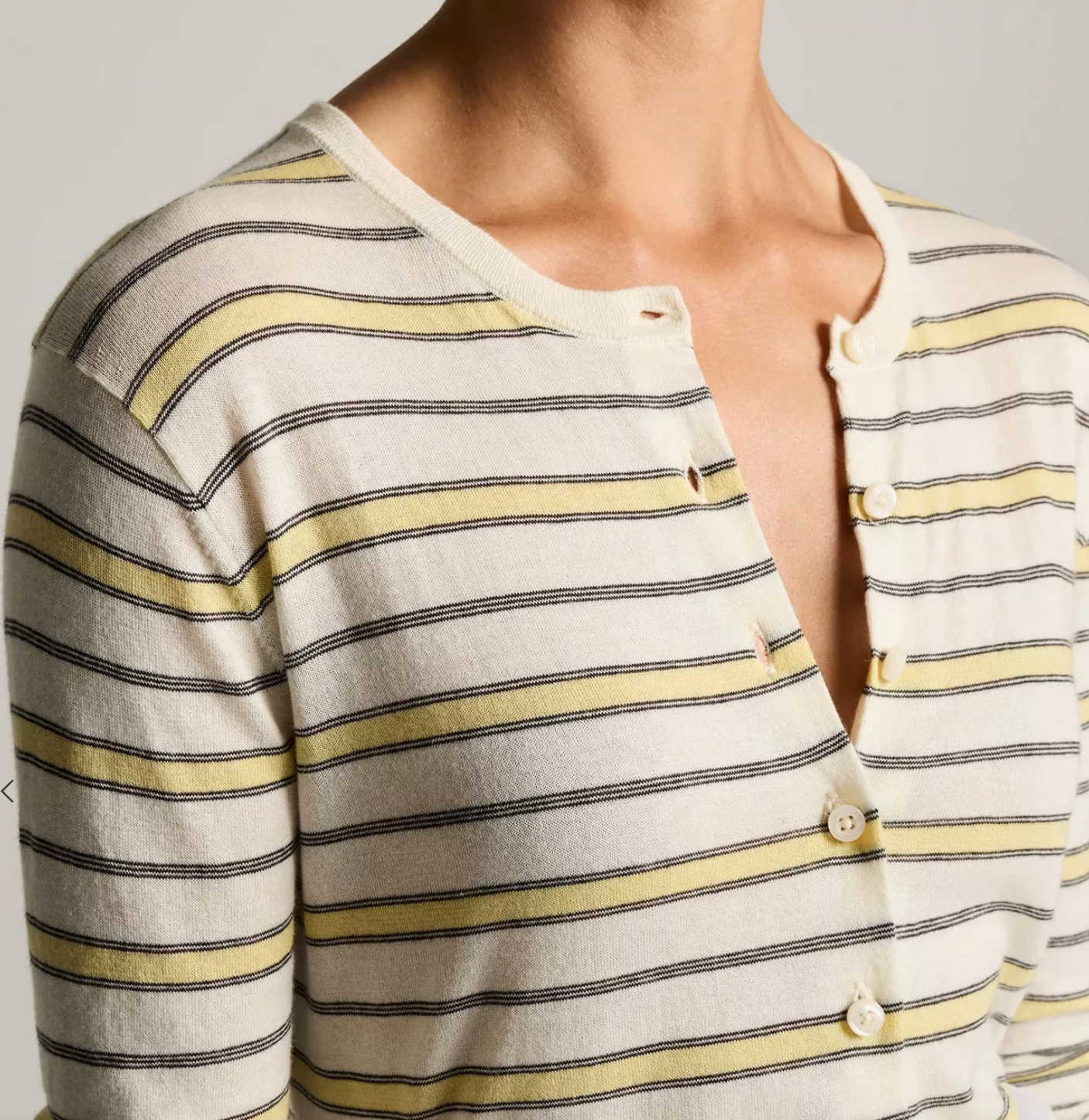 Striped '90s Shrunken T-shirt in Limone Combo-T-Shirts-Vince-Limone Combo-XS-Mercantile Portland