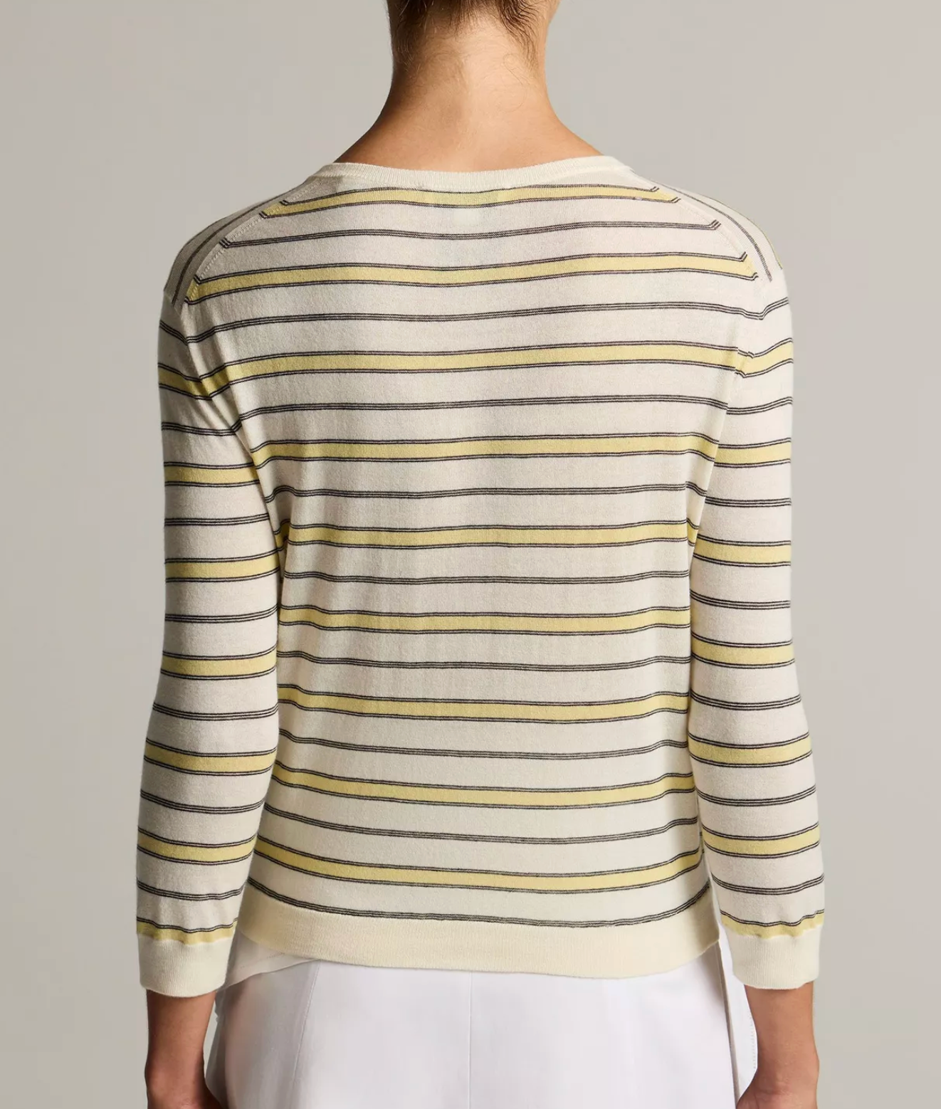 Striped '90s Shrunken T-shirt in Limone Combo-T-Shirts-Vince-Limone Combo-XS-Mercantile Portland