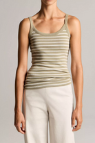 Striped Camisole in Salted Moss Combo-Tops-Vince-Salted Moss Combo-XS-Mercantile Portland