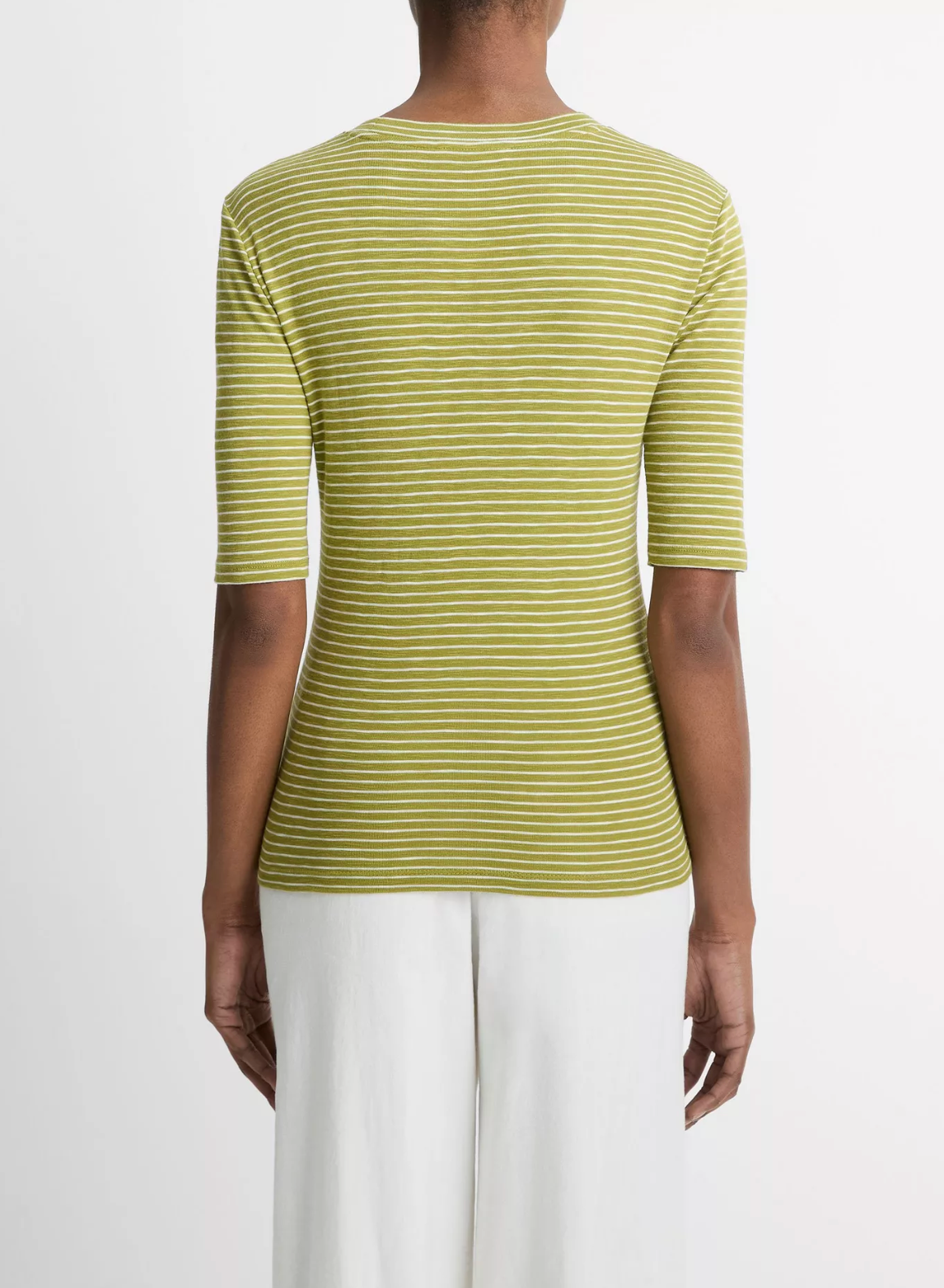 Striped Elbow-Sleeve T-Shirt-Clothing-Vince-Herbaria Combo-XXS-Mercantile Portland