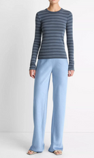 Striped Long-Sleeve T-Shirt-T-Shirts-Vince-Azura-XS-Mercantile Portland
