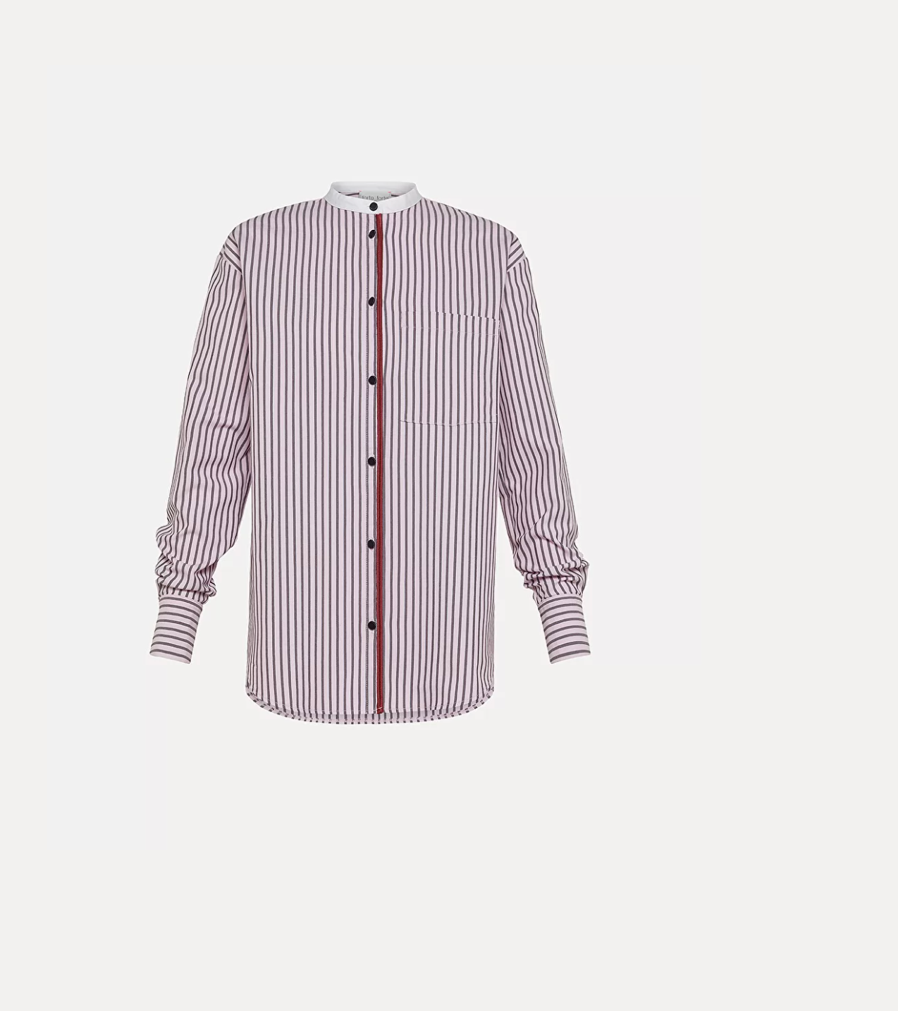 Striped Oxford Grandfather Shirt-Clothing-Forte Forte-Rose-0-Mercantile Portland