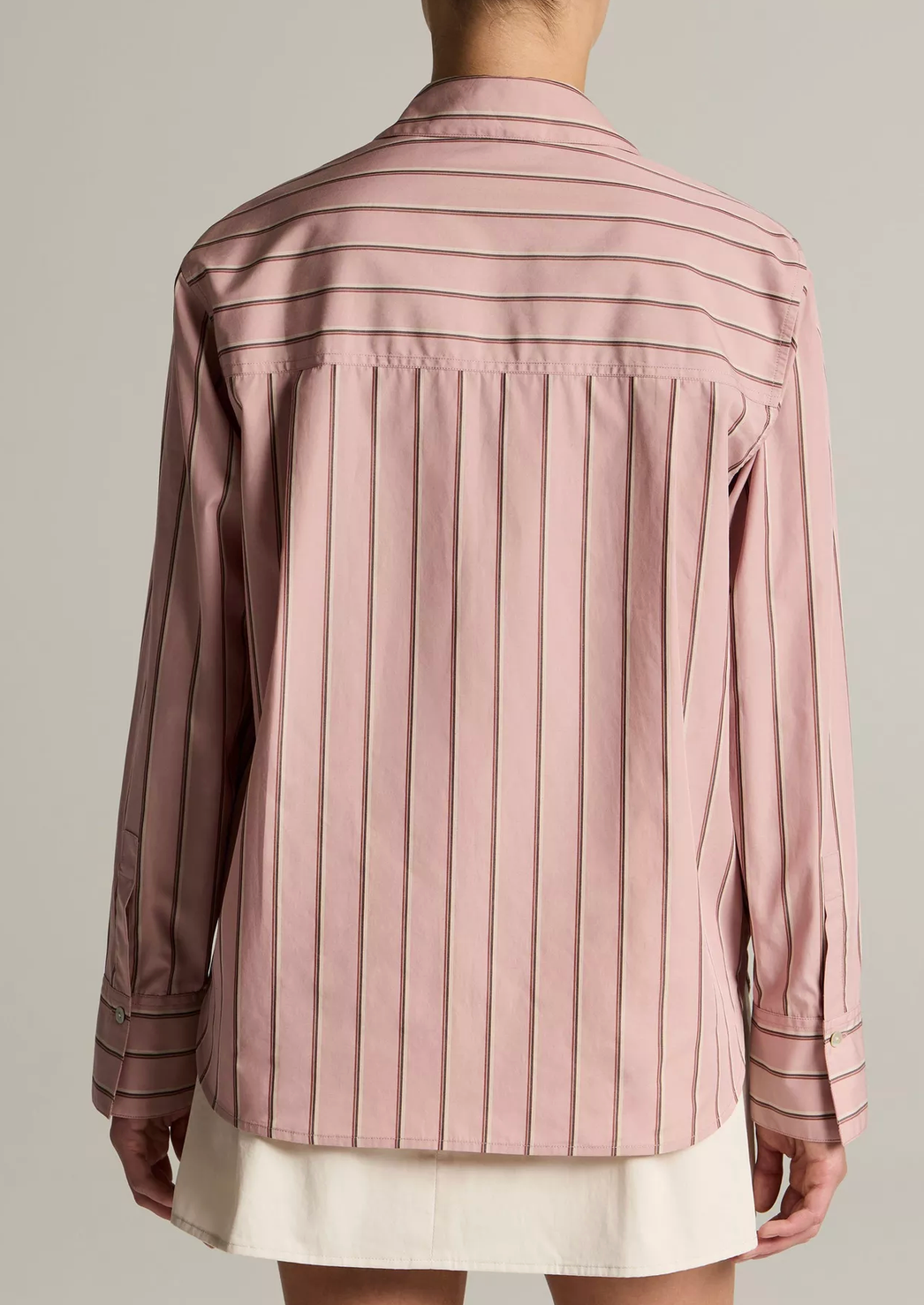 Striped Relaxed Popover-Tops-Vince-XS-Pale Peony-Mercantile Portland