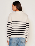 Stripes Mock Neck Cozy Sweater in Oyster-Clothing-SUNDRY-Oyster-XS-Mercantile Portland